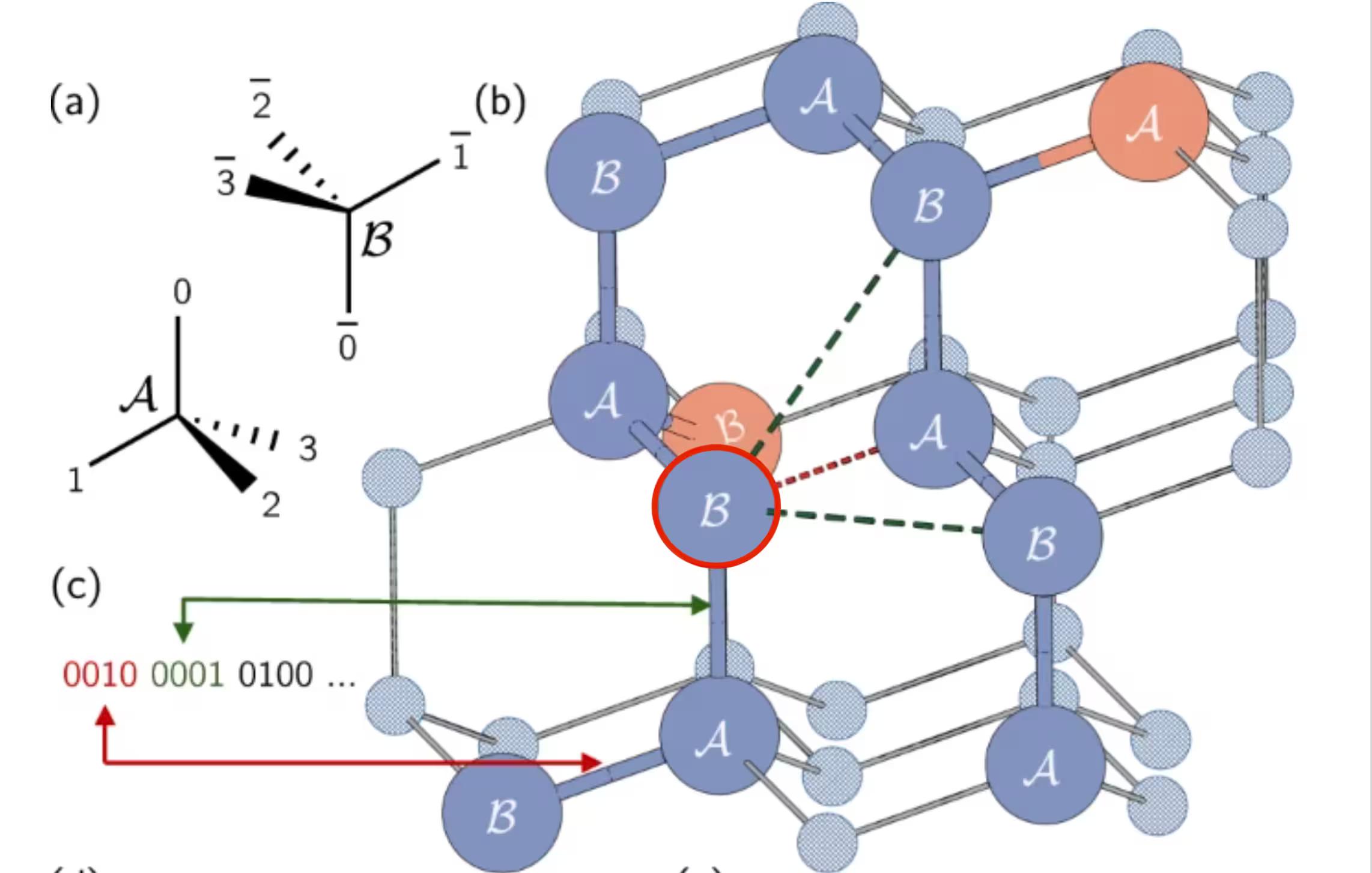 Amino acid chain on a tetrahedral lattice