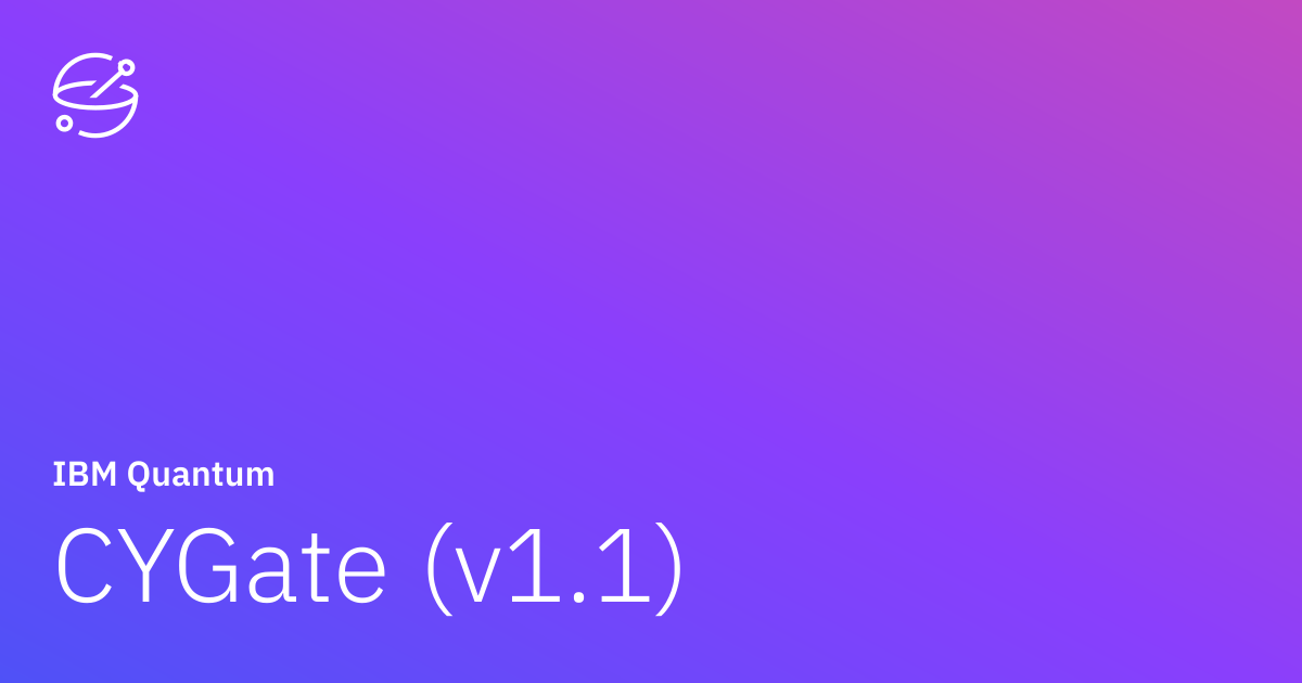 CYGate (v1.1) | IBM Quantum Documentation