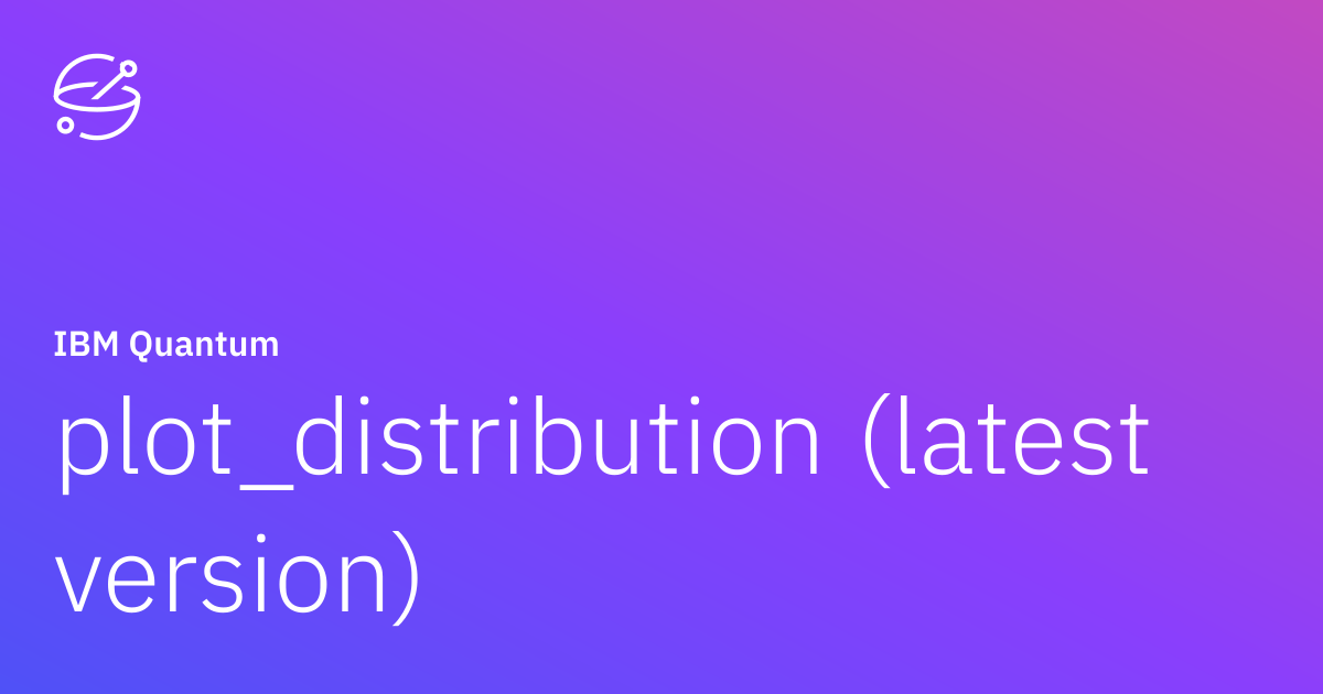 plot_distribution (latest version) | IBM Quantum Documentation
