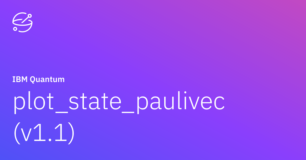 plot_state_paulivec (v1.1) | IBM Quantum Documentation